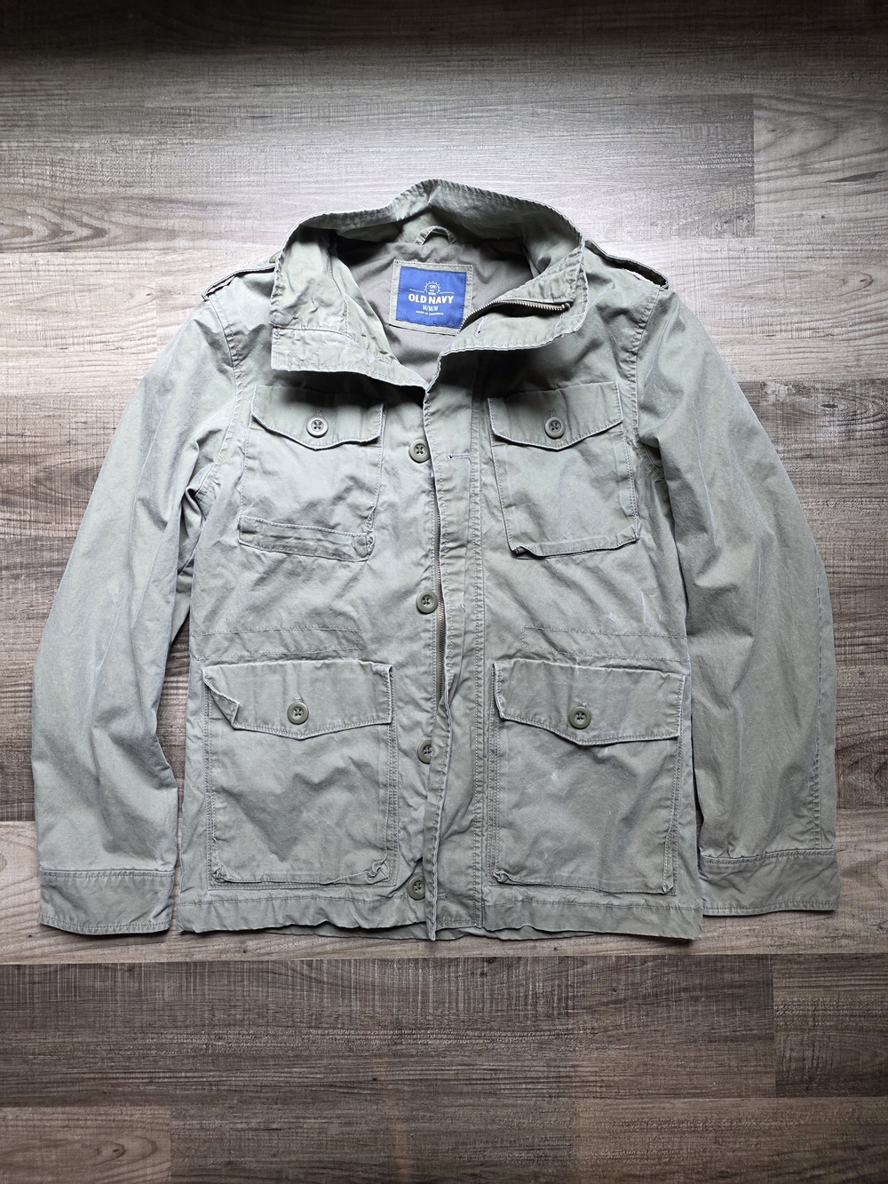 Old Navy Men's Military Field Jacket in Olive